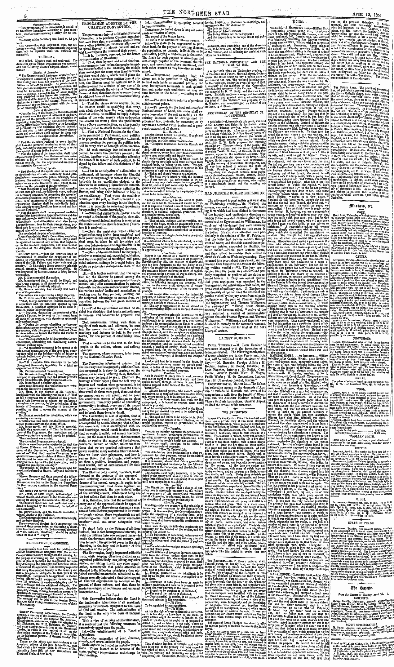 Northern Star (1837-1852): jS F Y, 2nd edition - Thames. —A Mrstebior/S Case. —William Da...