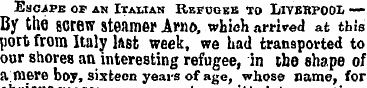Escape of an Itaman Refugee to Liverpool...