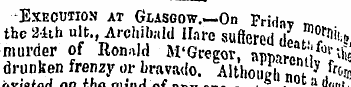 Execution at Glasgow .—On JVidnv n, the ...