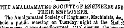 THE AMALGAMATED SOCIETY OF ENGINEERS AND...