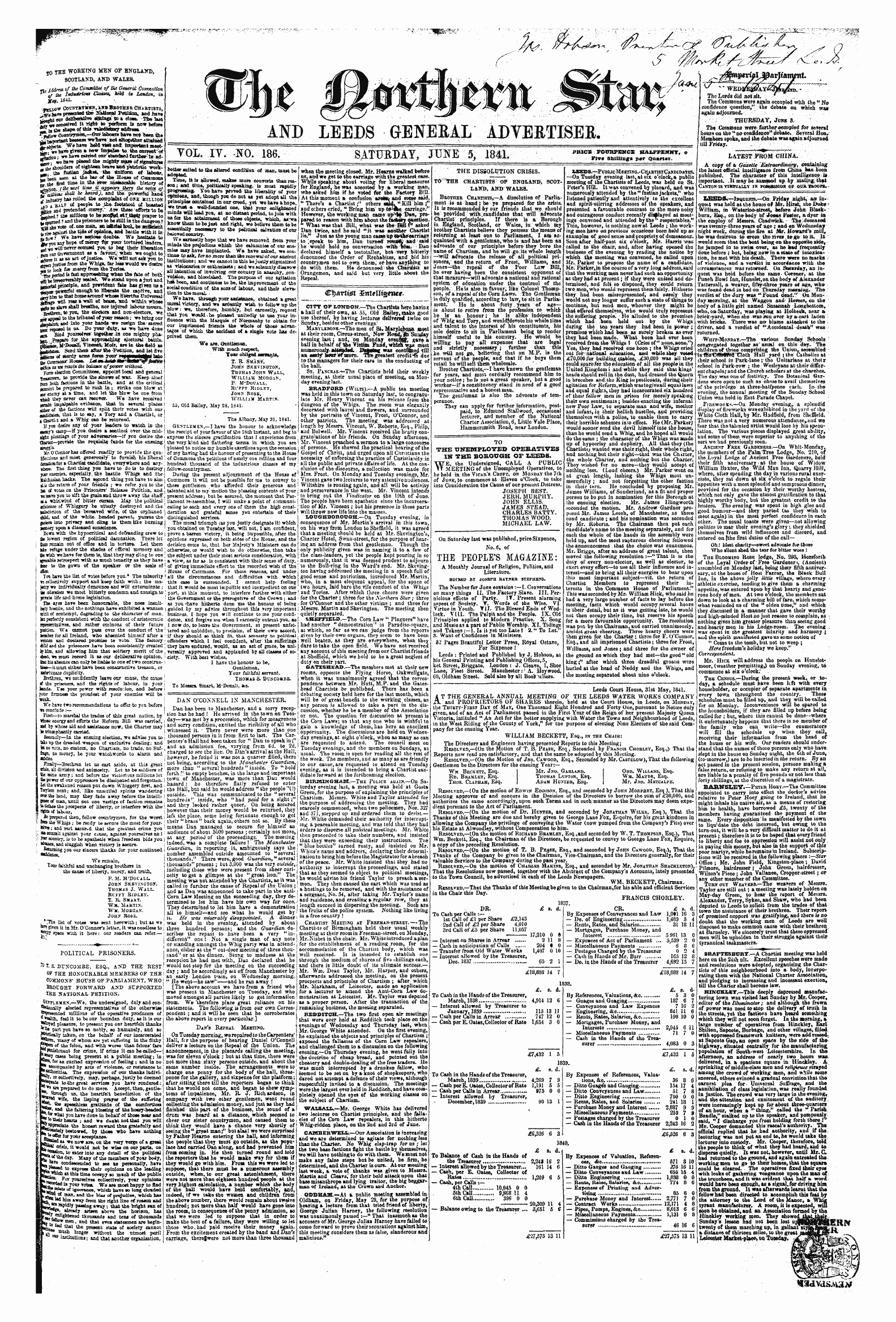 Northern Star (1837-1852): jS F Y, 3rd edition - &Lt;Ki&Gt;Avti0t $Ntelligrente