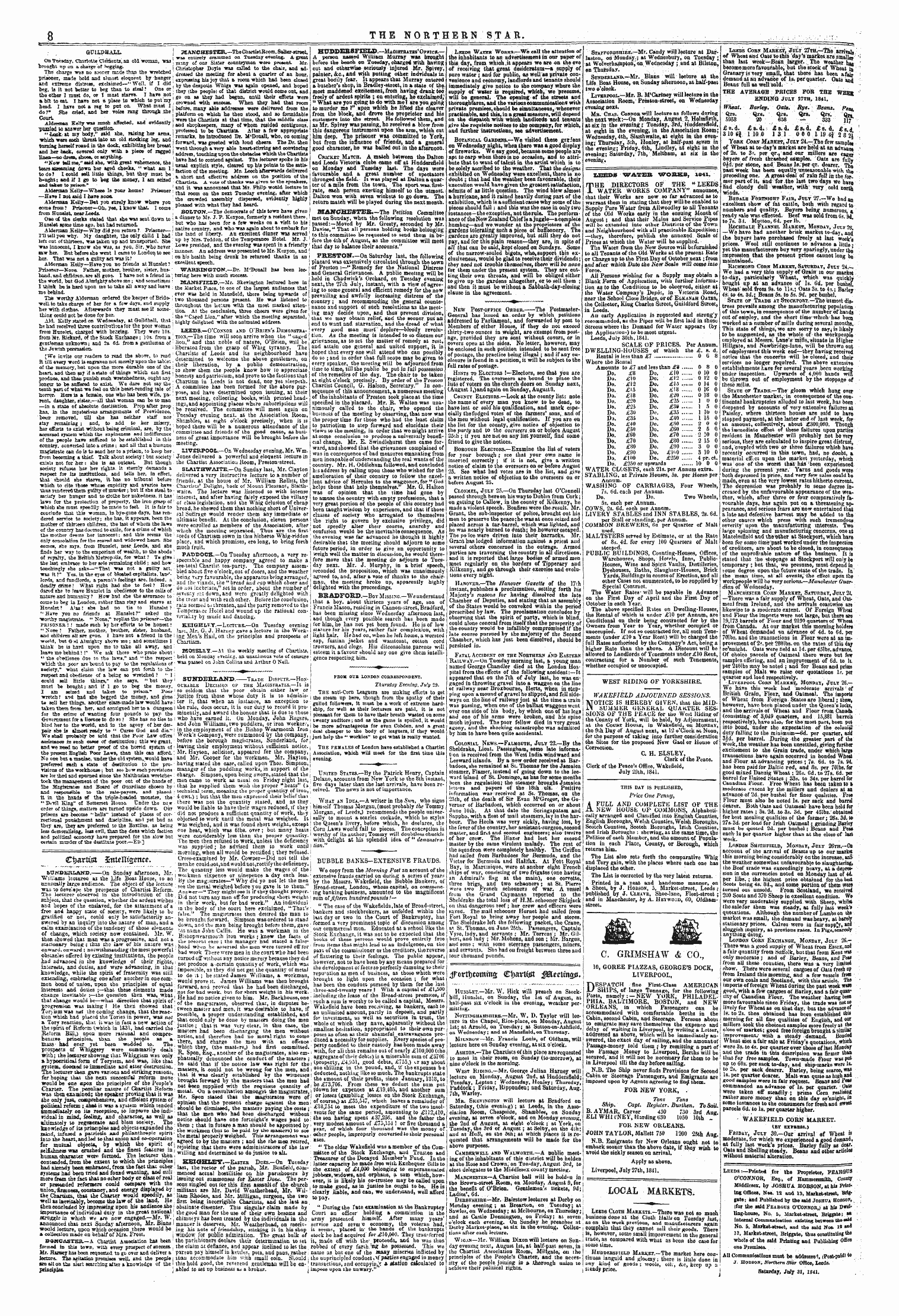 Northern Star (1837-1852): jS F Y, 3rd edition - #Ottt)Comiwa Ctjatitet Fflleetinopi