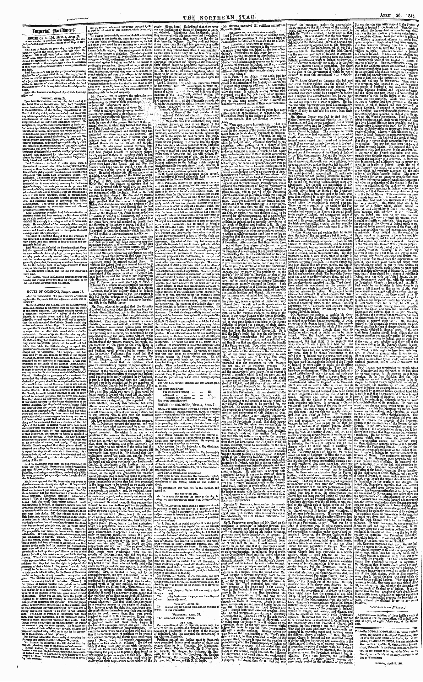 Northern Star (1837-1852): jS F Y, 3rd edition - Impm'al #Arltammt ^^