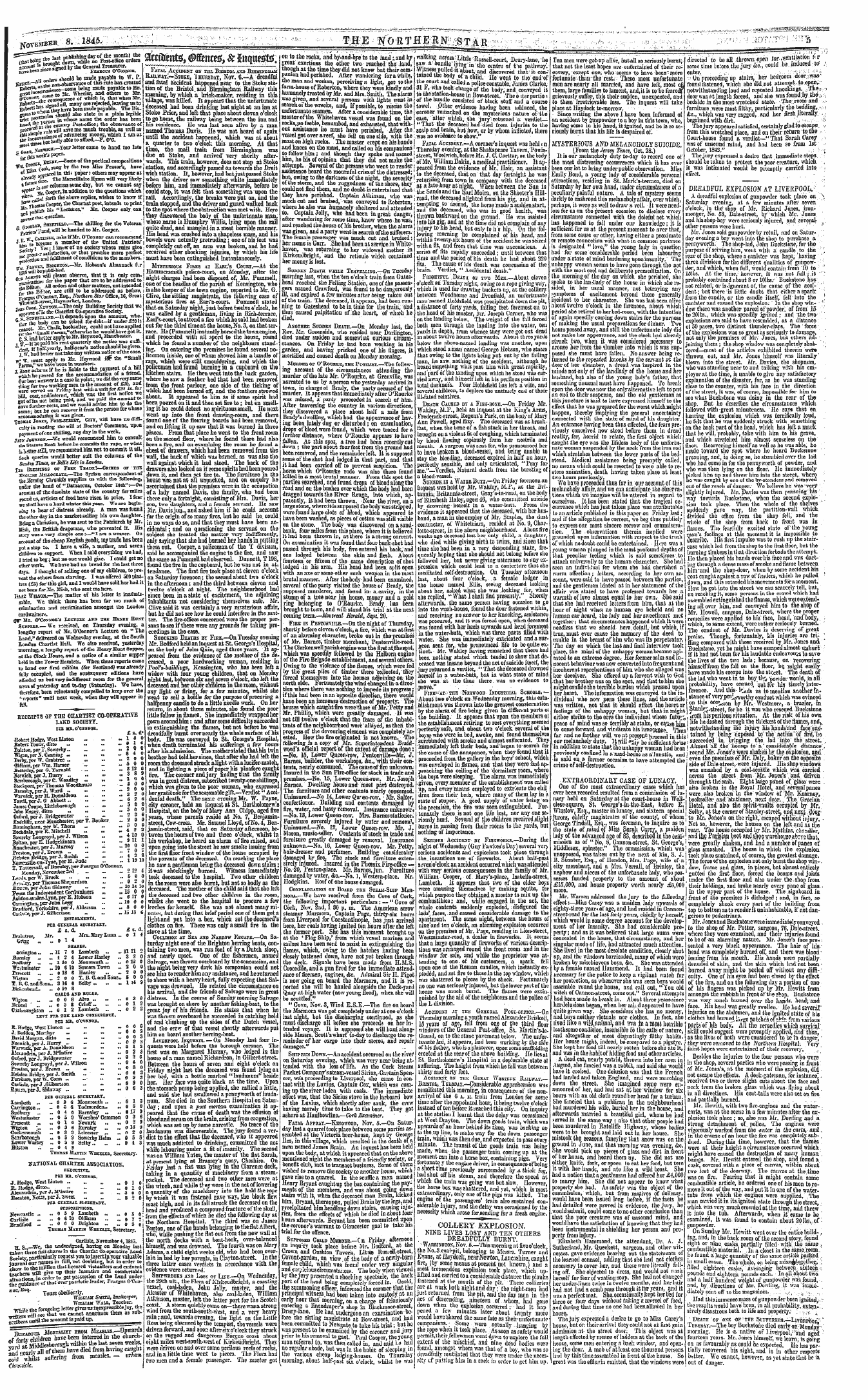 Northern Star (1837-1852): jS F Y, 3rd edition - _, ,. Espences O 0 O Balance 0 0 0 1 He ...