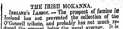 THE IRISH MOKANNA. ¦ Ibeiakd's Lmsox — T...