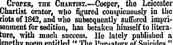 Cpoper, the Ciiartist.—Cooper, ^ the Lei...