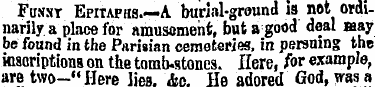 Fussr Epitaphs. — A burial-ground is not...