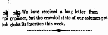 fk TSt ^e bave received a lon g letter from 'Ce fycennor, bat the crowded state of out columns pre ltd' dudes its insertion this week.
