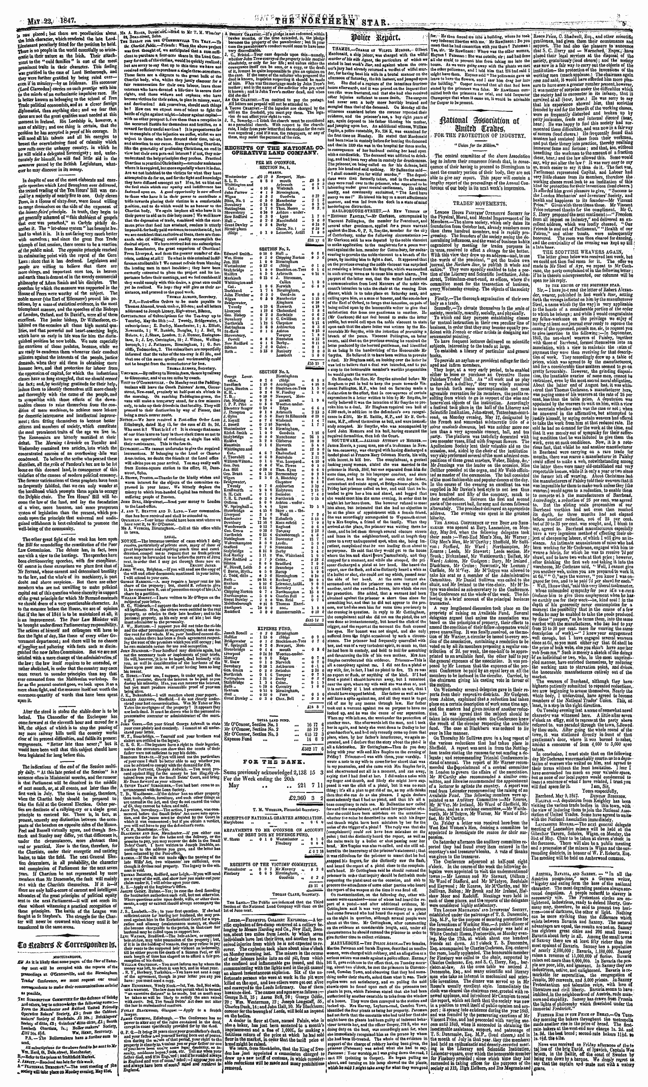 Northern Star (1837-1852): jS F Y, 3rd edition - Police L&Fot