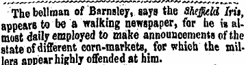 The bellman of Barnsley, says the Sheffi...