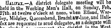 Halifax.—A district delegate meeting wil...
