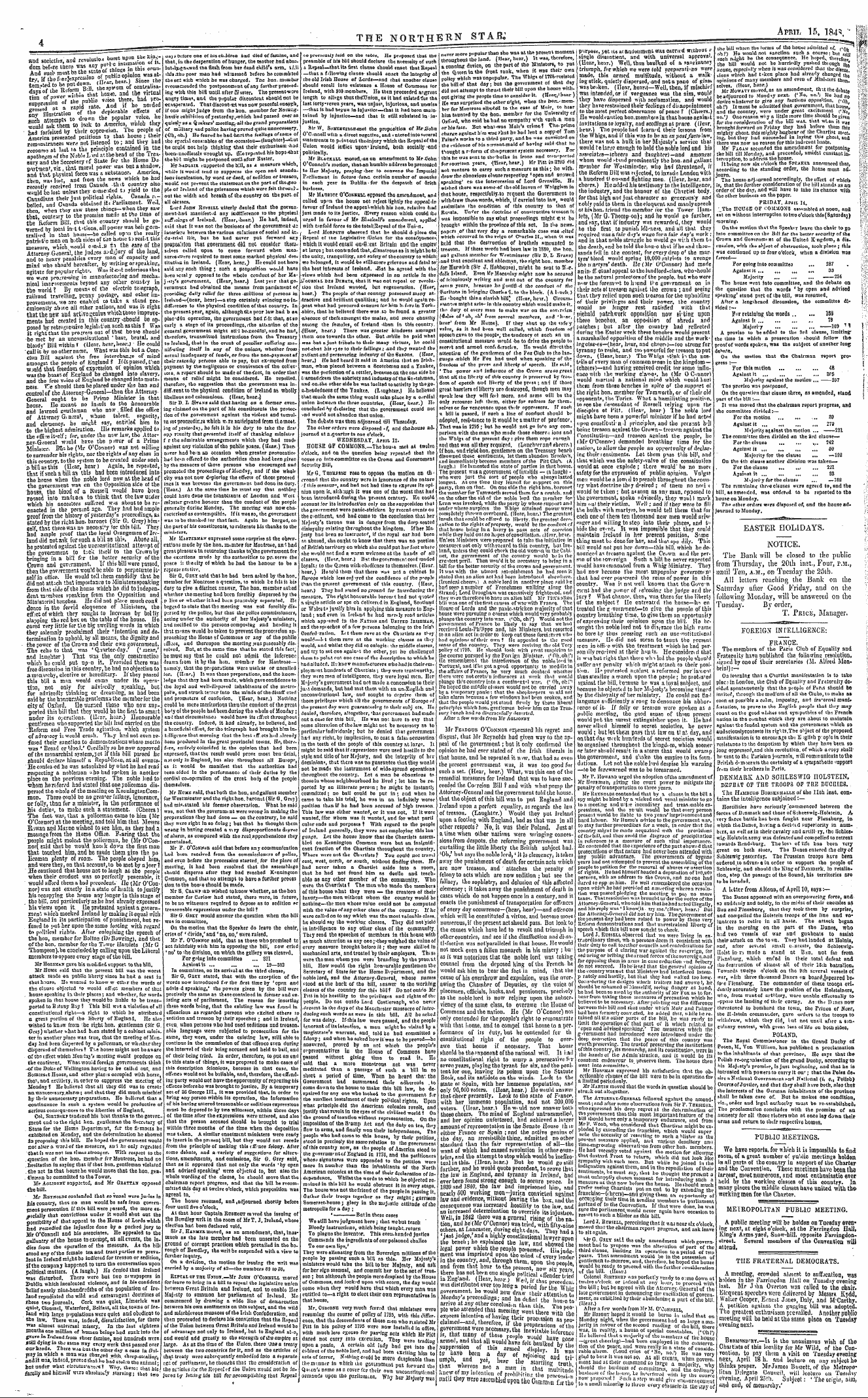 Northern Star (1837-1852): jS F Y, 3rd edition - Metropolitan Public Meeting. A Public Me...