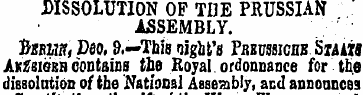 DISSOLUTION OF THE PRUSSIAN ' ASSEMBLY. ...