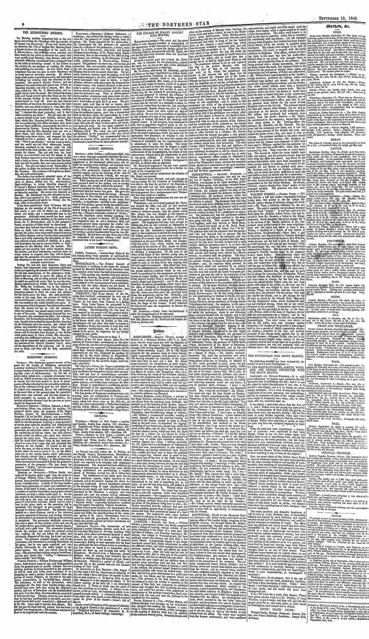Northern Star (1837-1852): jS F Y, 3rd edition - O * Fier2w*T;, Fc * 1,,Mstcr ' At Thb Iw...