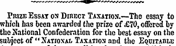 Prize Essat ox Direct Taxation.—The essa...
