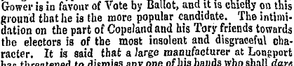 Gower is in favour of Vote by Ballot, an...