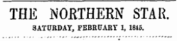 THE NORTHERN STAR. 3ATURDAY, FEBRUARY 1, 1815.