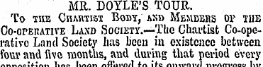 MR. DOYLE'S TOUR. To TnE Ciutviist Body,...