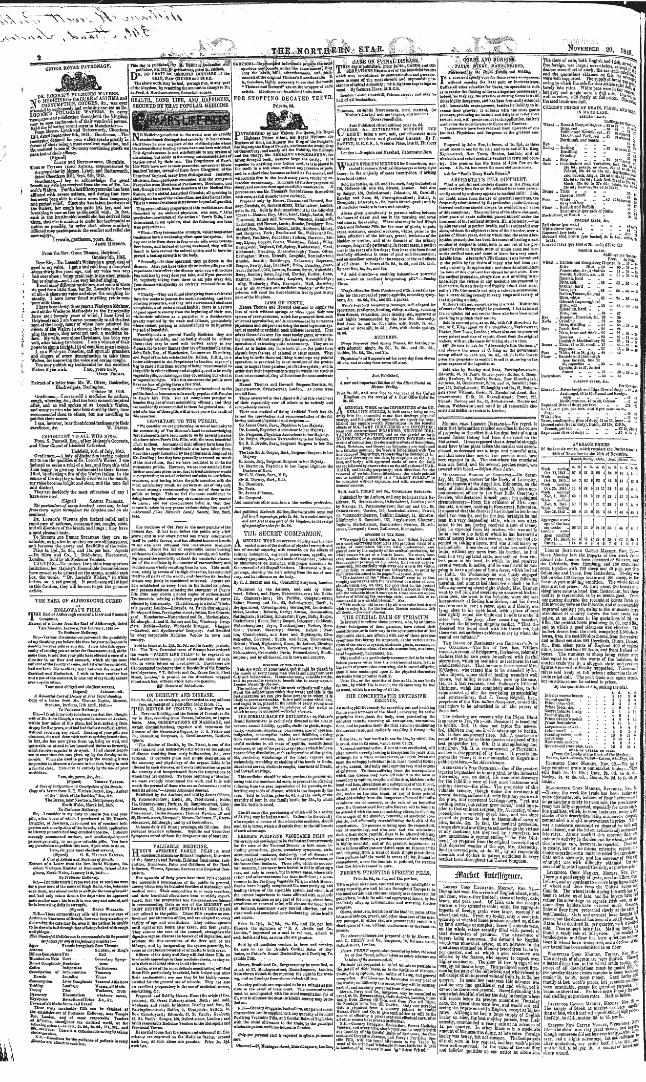 Northern Star (1837-1852): jS F Y, 4th edition - Ad00221