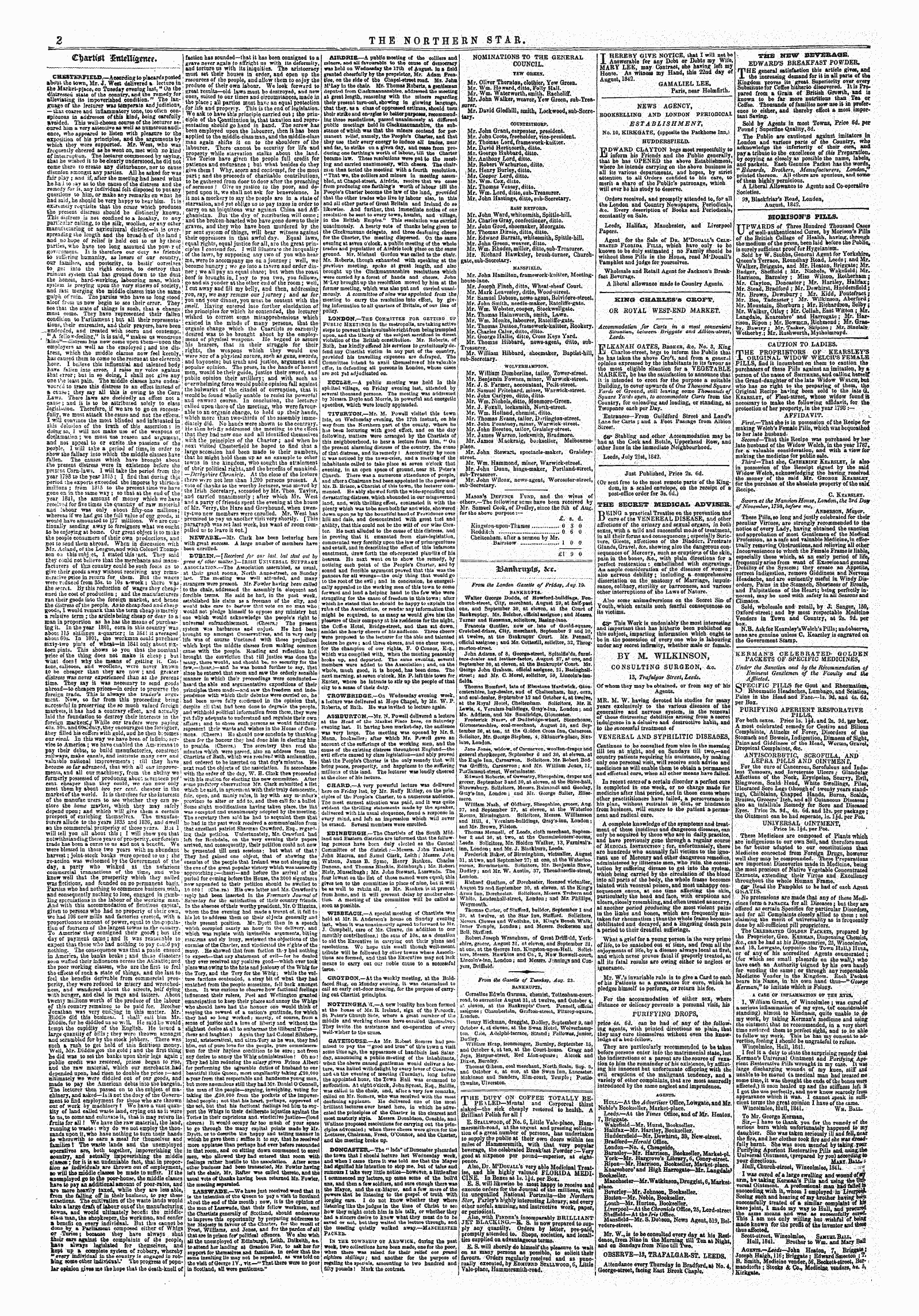 Northern Star (1837-1852): jS F Y, 5th edition - ^Aritenjptp, : &C.\ From The London Gazette Of Friday, Aug. W.