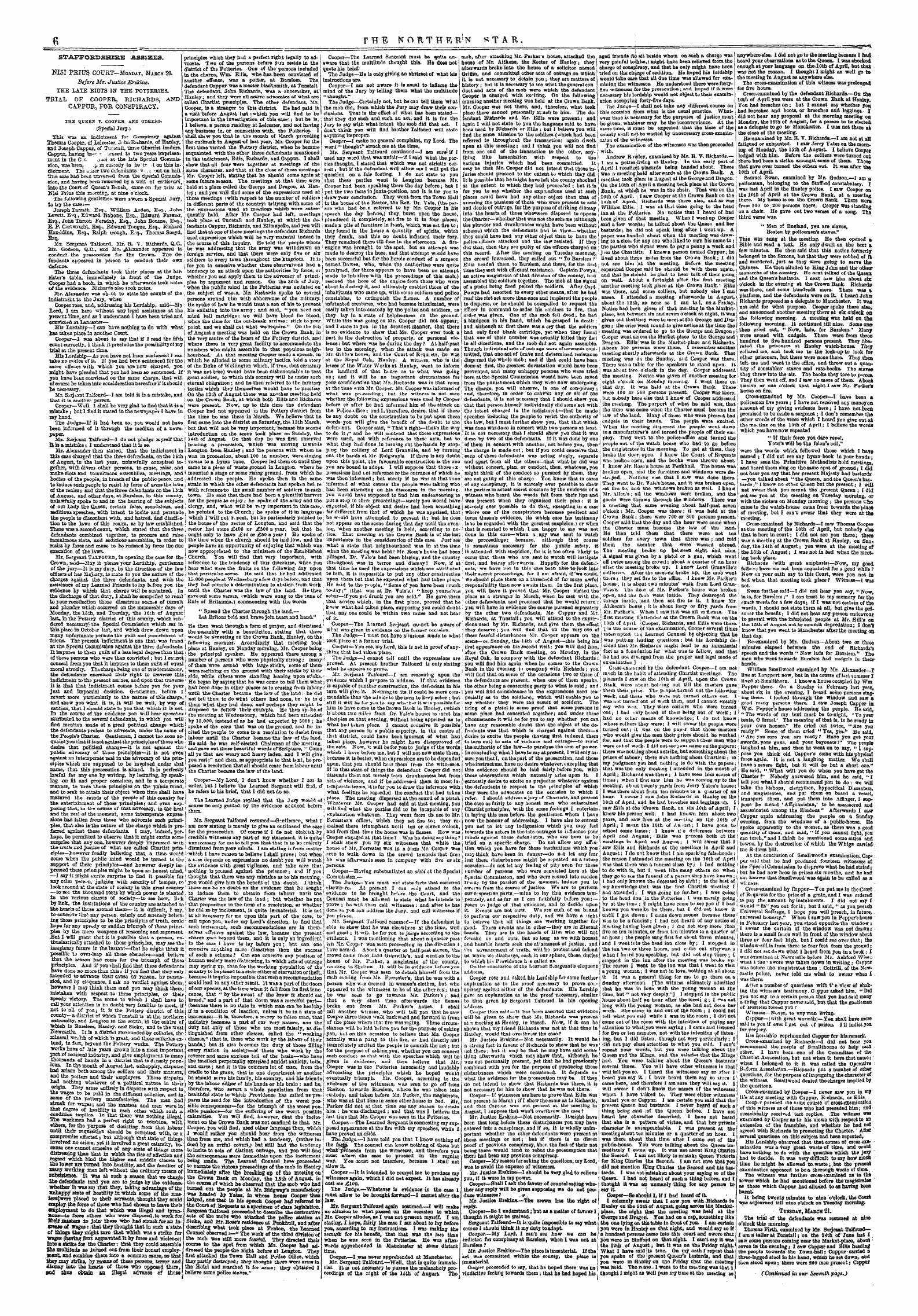 Northern Star (1837-1852): jS F Y, 5th edition: 6