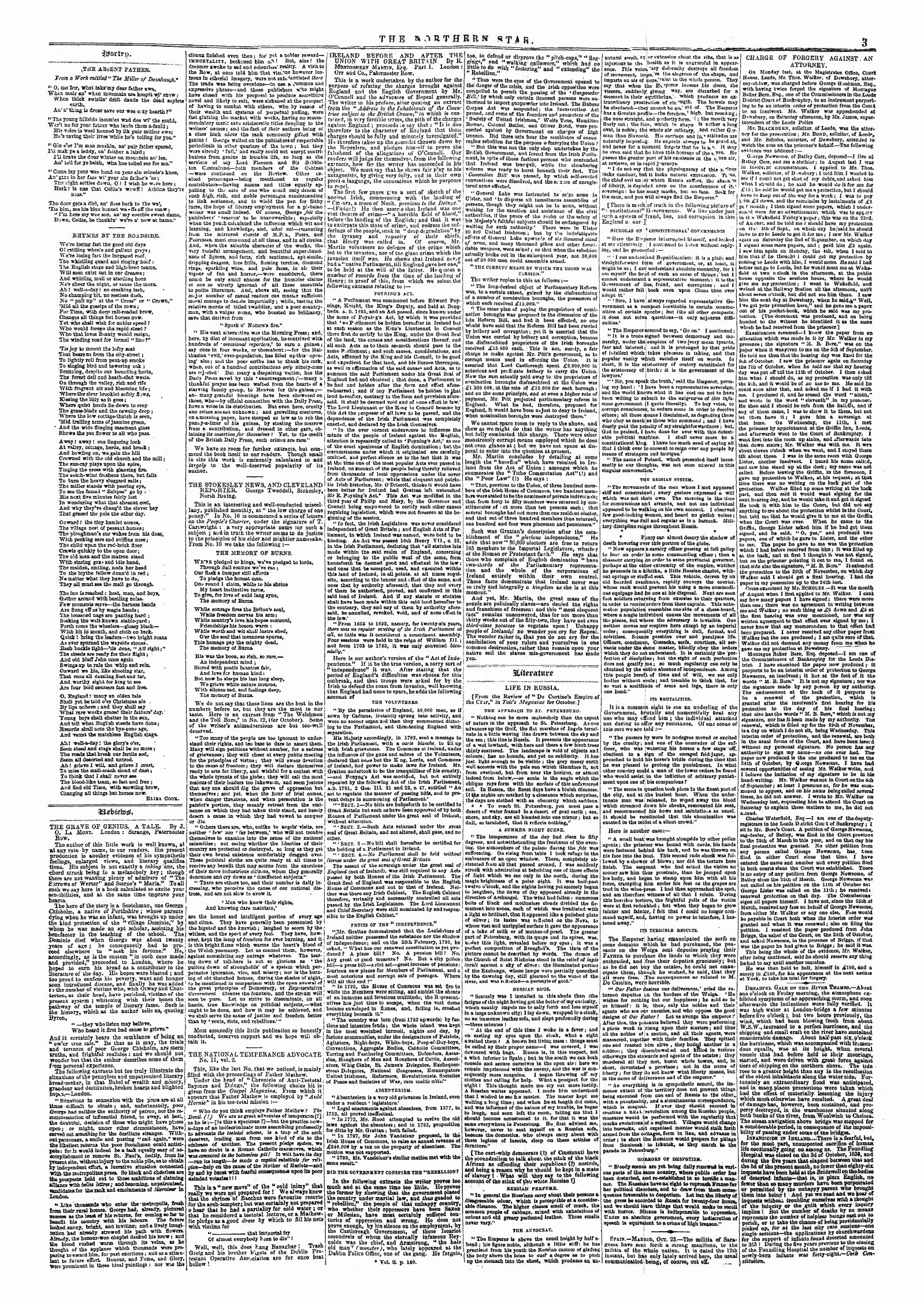 Northern Star (1837-1852): jS F Y, 5th edition - Utterautr*