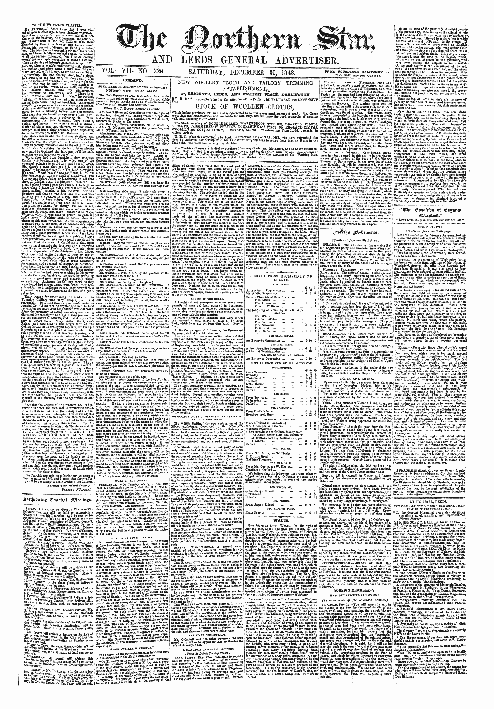 Northern Star (1837-1852): jS F Y, 1st edition - ^Rftjcobimg &Lt;£I)Arit&Gt;T $&Ettm&.