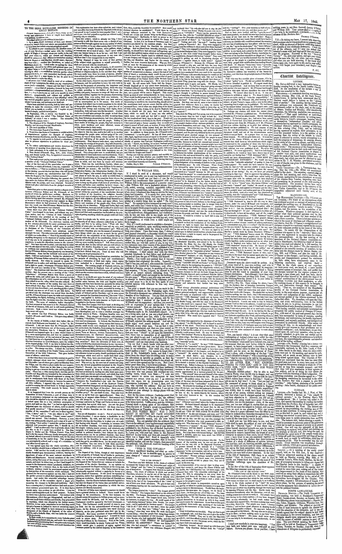 Northern Star (1837-1852): jS F Y, 1st edition - C&Artfet Intelligence*