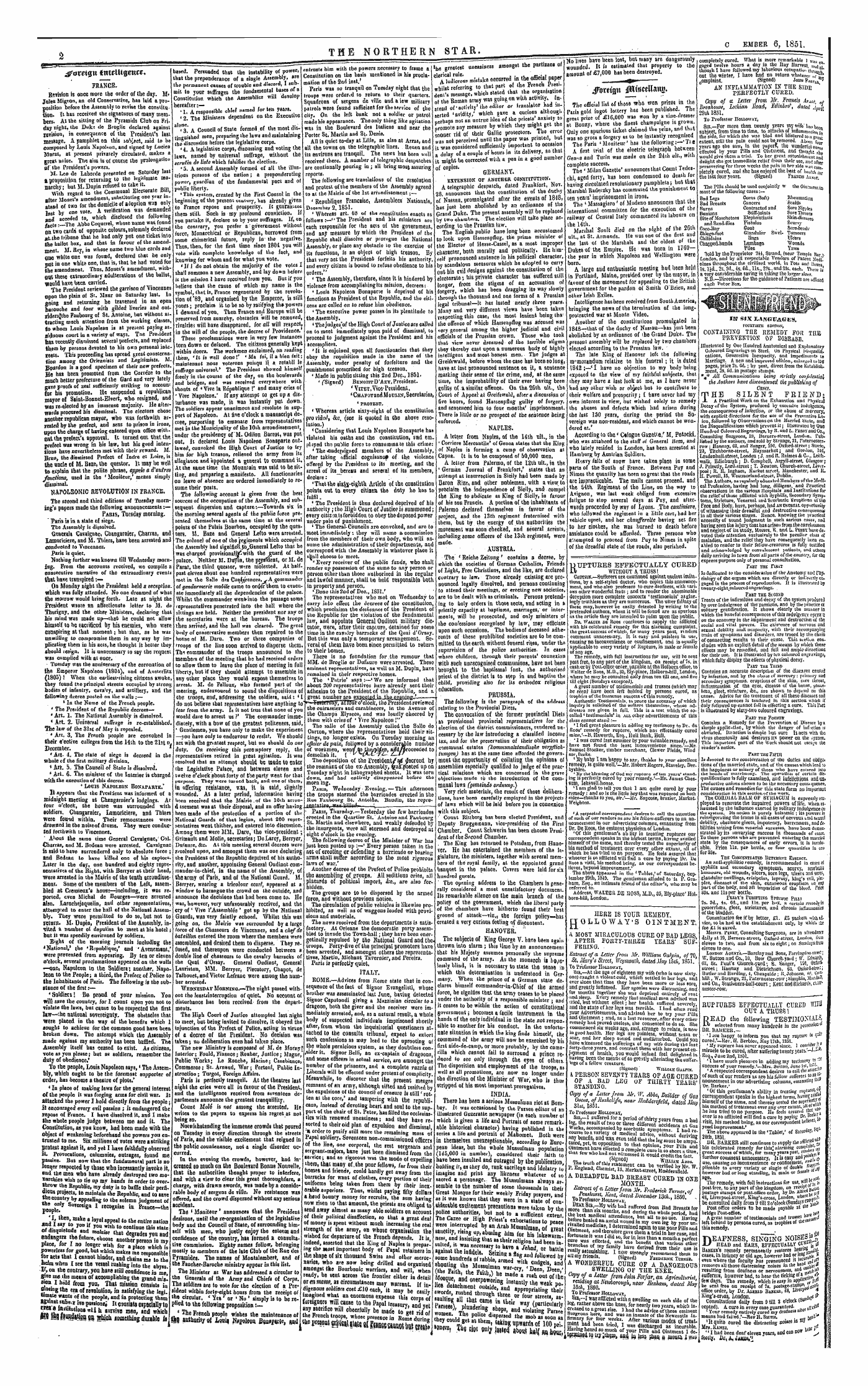 Northern Star (1837-1852): jS F Y, 1st edition - Jfroffltt Fltfoctttott&