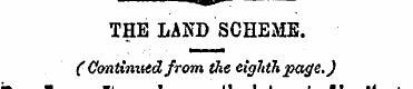 "VI . THE LAND SCHEME. ( Continued from ...